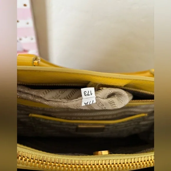 Prada Yellow Galleria Leather Tote with Strap - Picture 11 of 16